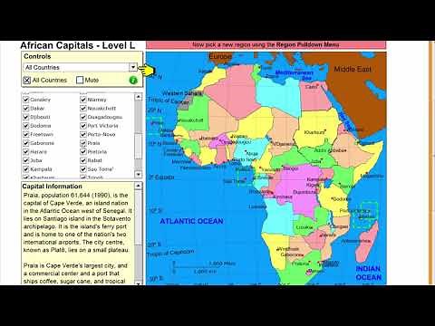 Learn the capitals of Africa! Geography Tutorial Game - Learning Level