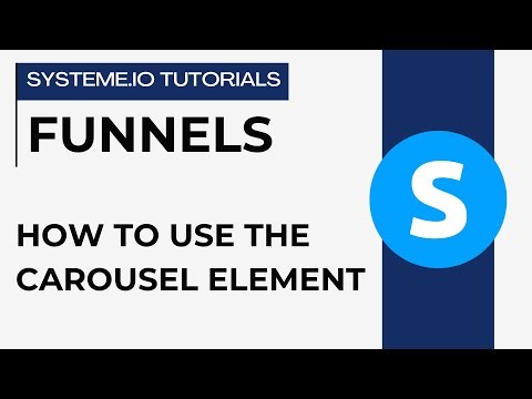 How to use the carousel element | systeme.io tutorials
