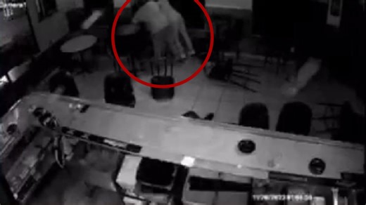 Surveillance video shows bartender, customers tackle man after alleged shooting inside Florida bar
