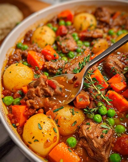 Hearty, rich, and full of comfort 🥩🥕 This Easy Lamb Stew is slow-cooked with tender meat, veggies, and deep, savory flavor — the perfect cozy meal! 😋 .............. Full Recipe in Coʍmеոτ 💬🍴👇 | Donerecipe by Sarah