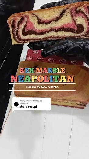 Resepi Kek Marble Neapolitan