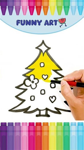 #shorts How to Draw a Pine Tree | Step by Step Easy #drawing #art #easydrawing