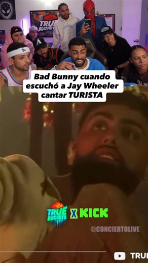 True Buckets on Instagram: "Lo que @badbunnypr pensó de @jaywheelerpr al escucharlo cantar TURISTA en su concierto🔥 Kick: TrueBuckets🟢 #truebuckets #kick #jaywheeler"