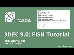 3DEC 9.0 FISH Tutorial | Automate and Customize Your Models with Scripting