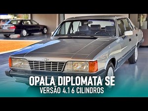 Opala Diplomata SE 4.1 1989 PRATA LUNAR, RARÍSSIMO INTERIOR AZUL 6 CILINDROS A GASOLINA!