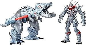 Marvel Mech Strike Mechasaurs, 4.5-Inch Ultron Primeval with T-R3X Mechasaur Action Figures, Super Hero Toys for Kids Ages 4 and Up