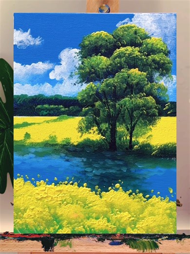 Peaceful Nature Painting Tutorial