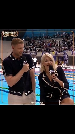 Holly Willoughby gets WET 😮 Do you remember the moment Holly jumped in the swimming pool during The Games? 🏊 #HollyWilloughby #TheGames #nostalgia #NostalgiaTV #TBT #throwbackThursday #tbthursday | Holly Willoughby and Friends
