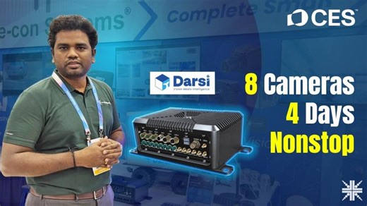 Darsi Running 8 Synchronized Cameras for 4 Continuous Days at CES 2026 | Edge AI Compute Platform | e-con Systems