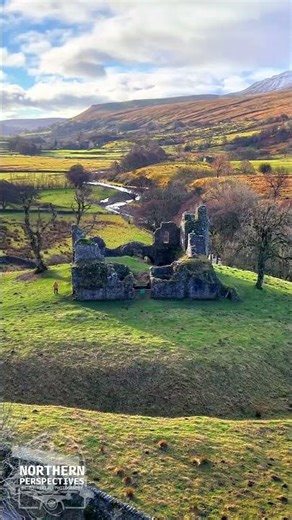Pendragon Castle - Cold Winter Morning Fly-Around in Mallerstang