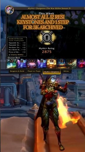 Unholy DK Mastery | Nearly 3,000 Mythic+ Keys Completed! #shorts