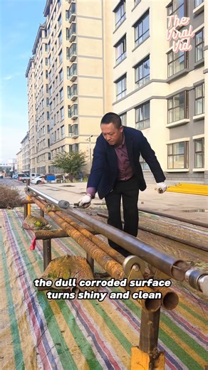 135K views · 310 reactions | The Genius Way to Remove Rust from Gas Pipes! #EngineeringMagic #fblifestyle | The Viral Vid | Facebook