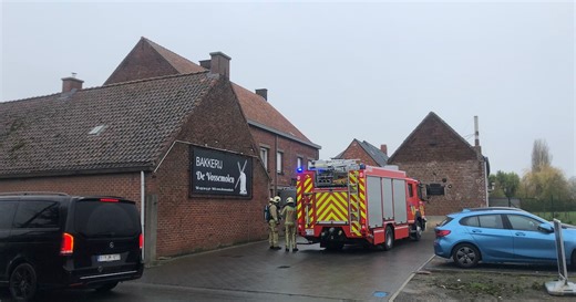 Steekvlam tijdens werkzaamheden aan mazoutketel in Rumbeke