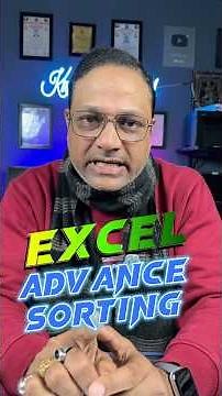 🔥Advance Sorting In Excel😎Advance Excel Formula #shorts #excel #exceltutorial #tipsntricks