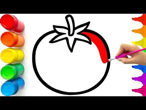 How to Draw a Tomato Step by Step | Easy Tomato Drawing Tutorial