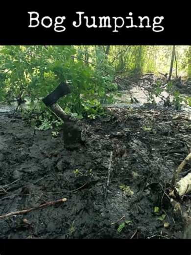 Bog Jumping ✨💀🌿It's deeper than me when reaching up with the axe! #quicksand #bog #mud #swamp #asmrsounds #asmr #nature #challenge #bogjumping #mudbath #mudding #bogging #bogghoul #slimeasmr #diving #survival #camping