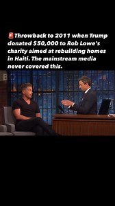 1.2M views · 34K reactions | Trump praised Lowe, saying, “I think Rob is terrific. I’ve watched him on television... I like his charity and the work he does.” It’s interesting how the mainstream media hasn’t reported on this! | Omar Navarro | Facebook