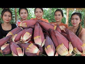 Amazing cooking Banana flower salad with boiled pork recipe - Banana flower salad
