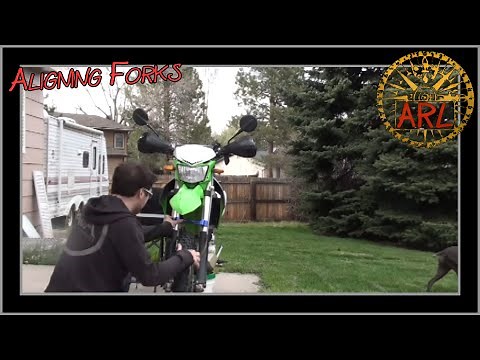 How to Check and Realign the Forks on a Dual Sport Motorcycle after a Wreck