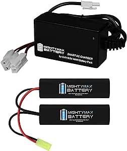 Mighty Max Battery 9.6V 2000mAh Replaces Cybergun Thompson M1A1 SMG Airsoft Gun + Charger