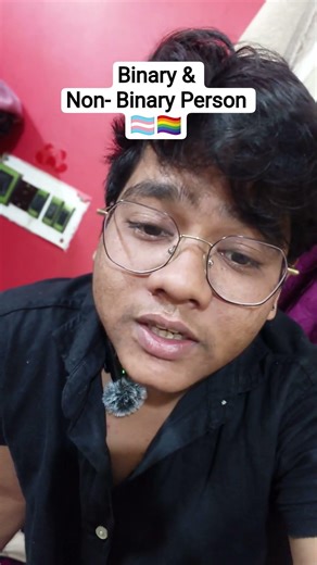 Binary vs Non-Binary Person 🏳️‍⚧️🏳️‍🌈🌈 #gender #sexuality #orientation #nonbinaryperson