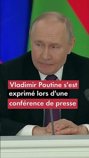 "Nous soutenons l'idée d'un cessez-le-feu, sous conditions" affirme Vladimir Poutine