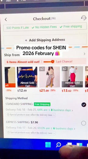 Promo codes for SHEIN 2026 February #shein #viral #sheinhaul #blowthisuptiktok #trending