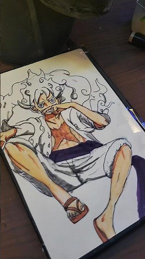 Luffy Gear 5 👒Fan Art - From Sketch to Legendary 🚀...