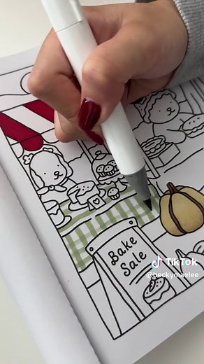 Coloring Book Fall/Winter Page Color with Bobbie Goods