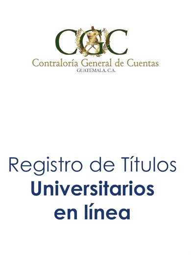💻👨‍🎓Ahora podrás realizar el registro de títulos universitarios en línea Portal Web CGC ➡️ https://appweb.contraloria.gob.gt/PortalCGC/ng/#/Home/Main #Prevención #Confianza #BuenaGobernanza #RegistroDeTítulos #TitulosU