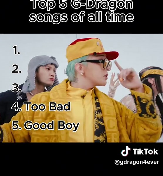 gdragon4ever (@gdragon4ever) - Do you agree with this list? 🔥 #gdragon #top5 #bestsongs | g dragon