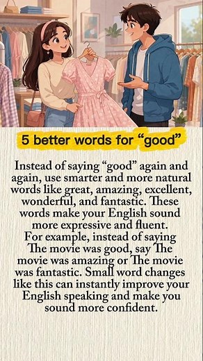 5 Better Words For "Good" | English listening & Reading Practice #englishforbeginners