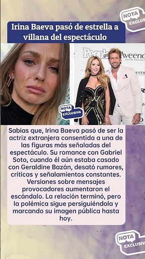 😱 Irina Baeva pasó de estrella a villana del espectáculo