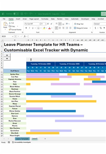 Need to shift your roster dates instantly? Enter your roster start date once, then let Excel do the work. In C3, name your start date Roster_Start, apply a few simple formulas across the columns and add a spin button linked to cell C2. Watch the calendar auto‑increment as you adjust the spin button — perfect for HR managers and small‑business owners who need a dynamic employee leave tracker excel. Save this video and tap the link in bio to download the full template. #excel #exceltutorial #excel