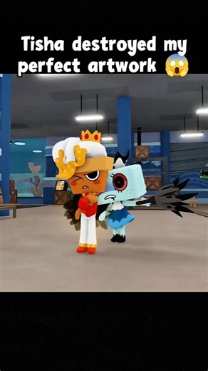 Twisted Tisha can remove artwork on machine #dandysworld #roblox #update