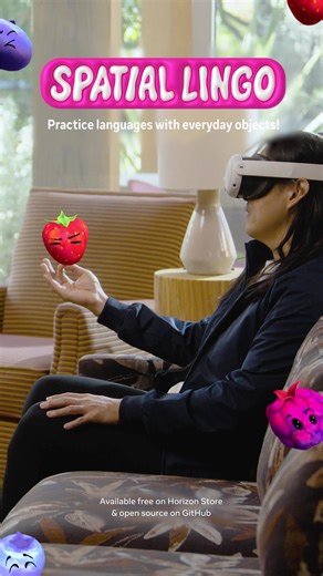 Meta just launched an immersive language learning app for XR! And the best part? It's free and open sourced for everyone, including developers Get the code: https://github.com/oculus-samples/Unity-SpatialLingo Play: https://www.meta.com/en-gb/experiences/spatial-lingo-language-practice/24846121391731831/