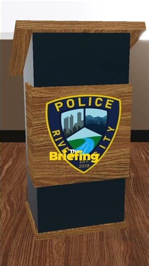 Briefing Room Has the River City Police Stand #gaming #shorts #roblox #erlc