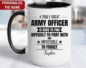 Army Officer Personalized Gift, Army Officer Thank You Mug, Army Officer Cup, Army Officer Retirement Farewell Gift, Army Officer Coffee Mug - Etsy