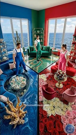 THIS TRIPLE FLOOR IS JUST INSANE! 😱❤️💙💚 Epoxy Luxury Floor #epoxy
