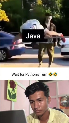 wait for Python's Turn 🤧😂 #coding #codingmeme #shorts