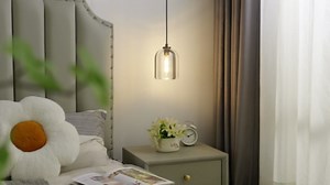 Crystal Pendant Light Kitchen Island: 5.1" Vintage Copper Hanging Lights above Dining Table - K9 Crystals Lighting over Kitchen Sink - Luxury Cylinder Pendants Light Fixtures Bulb Included for bedroom