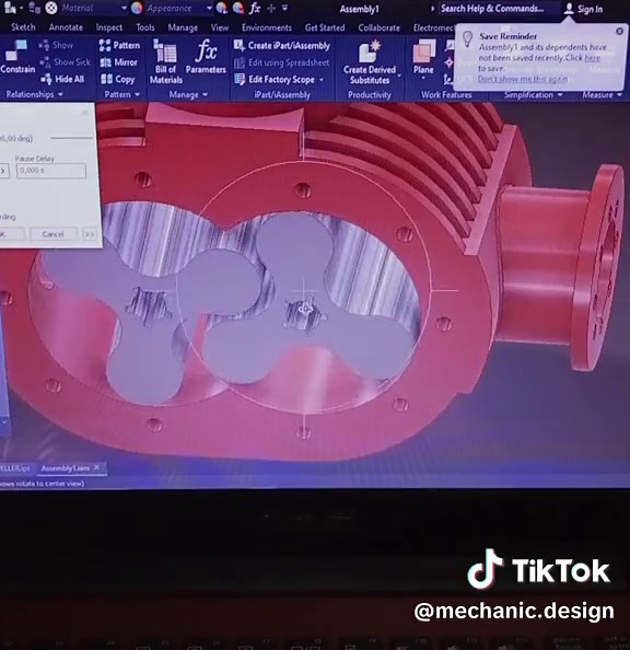 Root Blower Type #CapCut #mechanicalengineering #gambarteknik #inventor #teknikmesin #drafter #autodeskinventor
