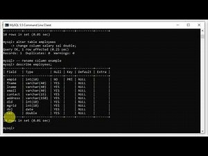 Introduction to SQL Fundamentals | MySQL | Alter Table Command | Part 4
