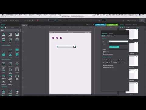 el panel outline en Justinmind