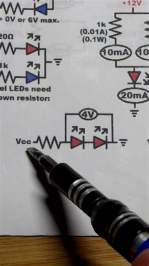 2 Series Red Indicator LED Voltage Drop
