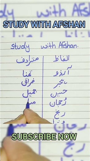 Alfaz or mutradif Urdu Grammar easy to learn| Study with Afshan
