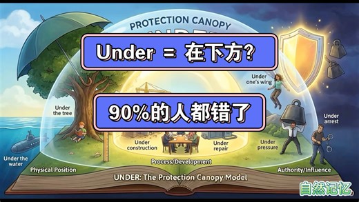 别再把Under翻译成“在下面”了！一个“保护罩模型“，带你秒懂Under的底层逻辑！