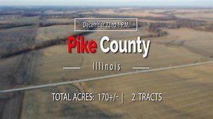 Upcoming Pike County, IL Land Auction for Fulmer Family Trust on Thursday, December 22nd. Selling 170 acres in 2 tracts. This farm represents productive tillable cropland and prime Pike County, IL Whitetail Deer & Wild Turkey Hunting acreage! | Sullivan Auctioneers