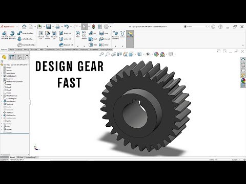 SolidWorks Gear Design | Easy Spur Gear Using Toolbox