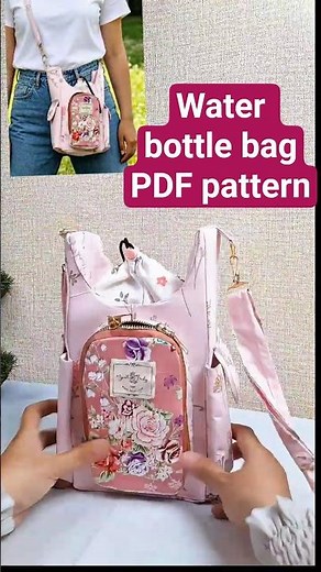 Stop Carrying Two Bags! 💧 DIY Water Bottle Bag with PDF Pattern #shorts #bag#pdfpattern